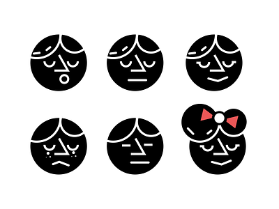 Emotions on faces design emoji icons illustration vector