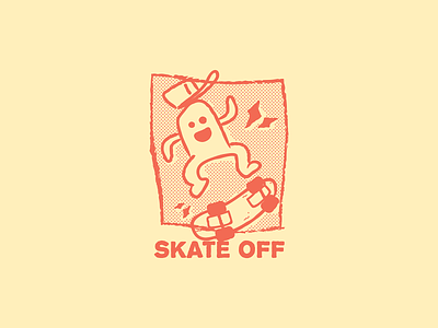 Skate Off cartoon character character design doodle drawing illustraion skate skateboard skateboard graphics skateboards skating vector
