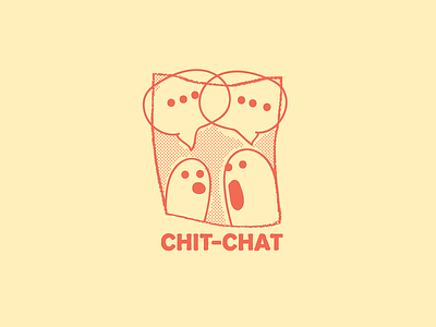 Chit-Chat badge cartoon character character design chat chit chat debate doodle drawing illustration speak typography vector