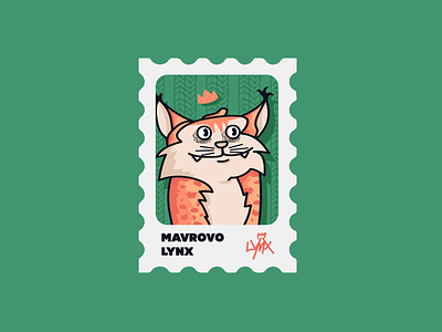Lynx : Mavrovo animal cartoon character character design design dreadpen illustration lynx mavrovo mountain nature post postcard stamp wild animal wildlife