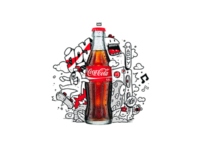 Refresh with CocaCola cartoon character design coca cola cocacola design doodle drawing dreadpen illustration