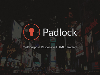 Padlock - Flat Responsive HTML Template design flat html one page portfolio template