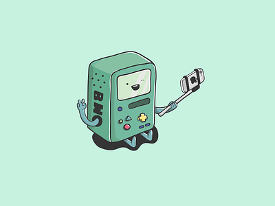 BMO Selfie adventure time adventure time selfie adventuretime bmo cartoon doodle drawing fun art illustration selfie vector