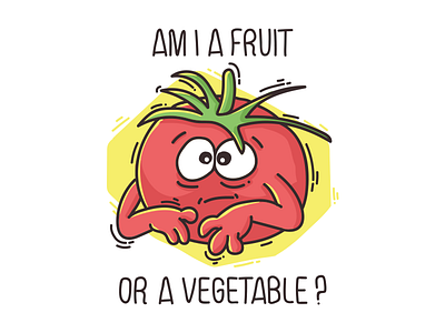 Fruit or vegetable character drawing fruit illustration tomato vector vegetable
