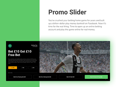Promo Slider for best Offers bet betting book offer slider slider design sportbook sports design