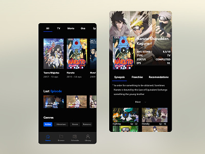 app redesign anime app design branding design graphics design movie simple design ui