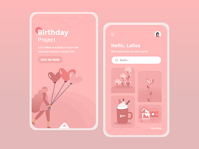 Birthday Project App Design