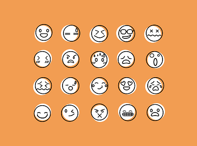 Emoji Set Icon branding design designicon emoji emojiicon emojipack graphics design icon iconemoji logo motion graphics simple design