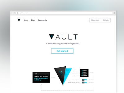 Vaultproject.io blue light site vault website