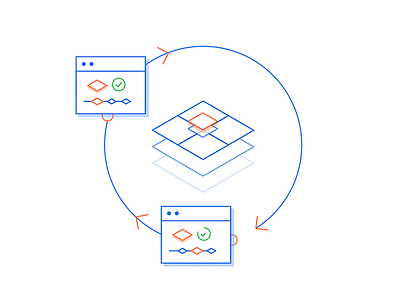Workflow Graphic icon line