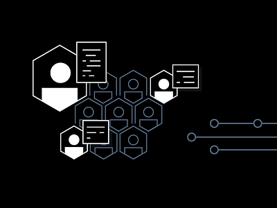 Collaboration graphic black brand code hashicorp hexagon team