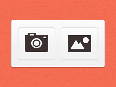 Camera and Camera Roll Buttons buttons camera icons ios landscape roll ui