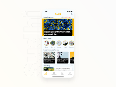 Sudhi the news point adobe xd android app design ios mobile ui news news app newspaper stories uiux ux