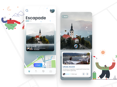 Desti-nation app design illustration mobile mobile ui travel ui uiux