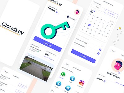 Cloudkey -digital key cloud design digital key key app manage mobile uiux ux virtual key