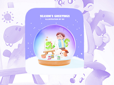 season's greetings illustration