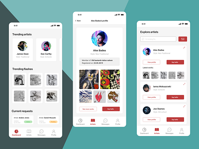 InkMe - Mobile app app mobile mobile app mobile design mobile ui tattoo tattoo artist tattoo design ui ux ui design ux design