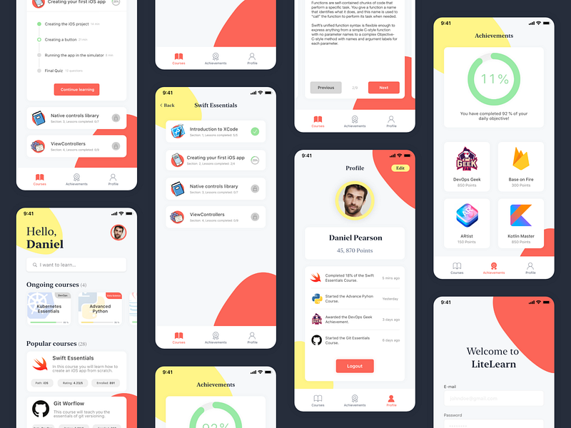 Lite Learn - Complete Ui Map By Marin Chitan On Dribbble