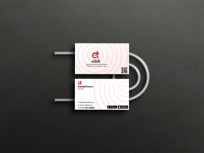 visiting card app graphic design vector
