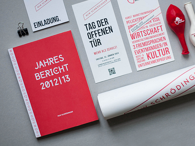 REDESIGN THE SCHOOL austria brochures corporate identity editorial design fair stand flyer graphic design invitation posters red redesign secondary school