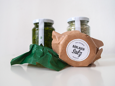 WILD GARLIC SALT & PEPPER canning jar cooking eco food green organic packaging pepper salt