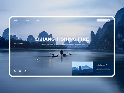 China - Lijiang River web design