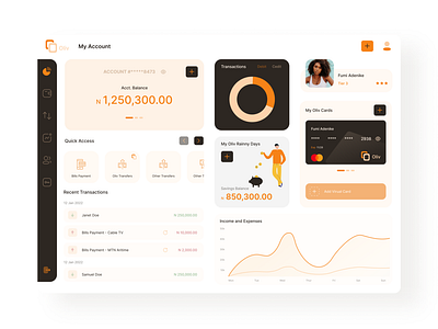 Oliv Bank Dashboard