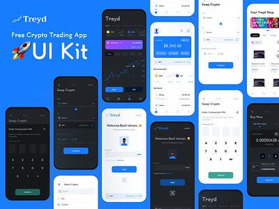 Treyd Crypto Trading UI Kit (Figma)