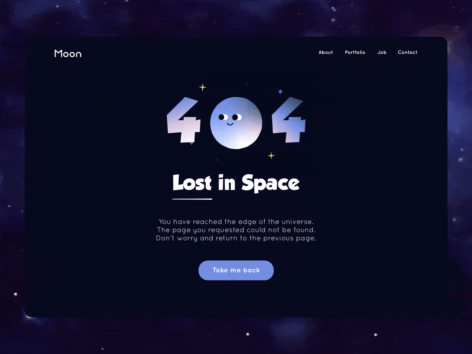 Daily UI 8 — 404 Page 404 404 error page 404 page animation daily 100 challenge dailyui interaction interface motion graphics ui uidesign