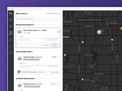 Car Fleet Management System app car clean color dashboard map ui ux web