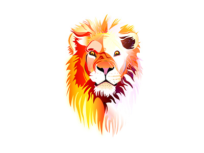 Lion ademus artwork creative design fire fireart illustration lion lion head lion logo vector