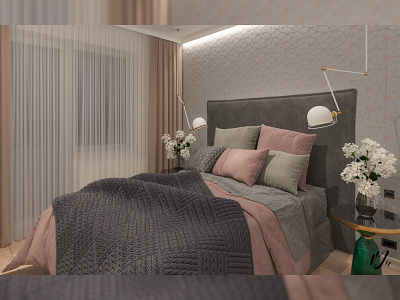 Flat 2. Bedroom render