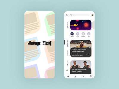 News feed UI concept app design graphics interface mobile app design news newspaper post style ui ux web