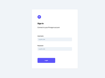 (Rebound) Privagon Login - Light login login form login screen ui