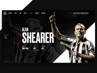 Newcastle United website redesign adobe adobe xd design nufc photoshop ux web xd