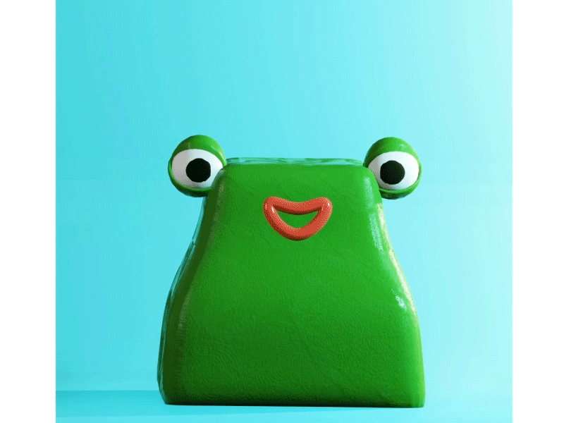 green creature animated animation blender3d blender3dart design flatdesign frog green illustration illustrator motion design motiondesigner