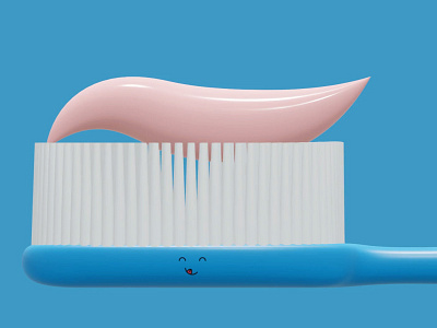 Happy toothbrush animation branding logo motion design