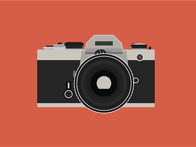 Nikon FM2 flat illustration nikon