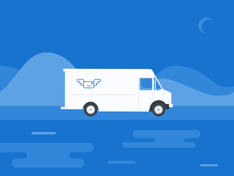 Day and Night after effects animation delivery illustration mail sketch truck