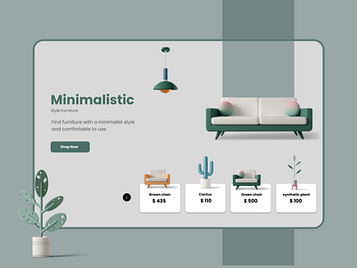 Minimalist furniture - Landing Page