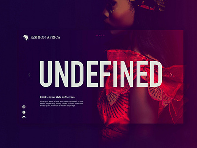 Fashion Africa Webpage branding design photoshop powerful ui undefined ux webdesign website website design