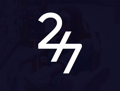 Twenty Four Seven adobe branding design flat icon illustration logo logodesign logoideas logoinspiration minimal vector