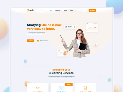 Online Learning Landing Page best website design 2022 course course website design e learning e learning course website e learning websites elementor figma ielts course online courses online learning online study trending design ui uidesign ux website wordpress