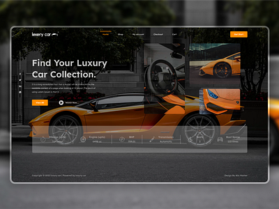 Luxury Car Home Page Design car elementor figma home page luxury luxury car ui uidesign ux website wordpress