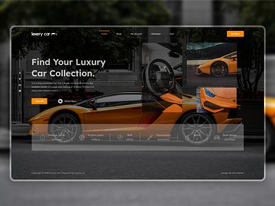 Luxury Car Home Page Design