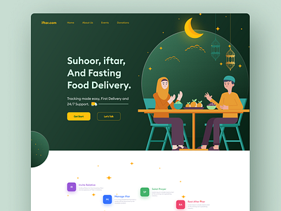 Iftar Delivery Website Design page.