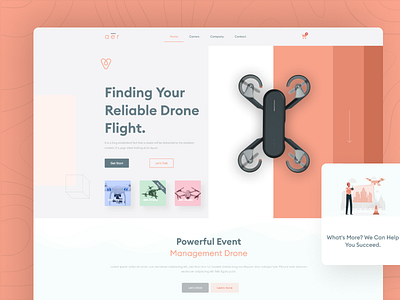 aer drone landing page design