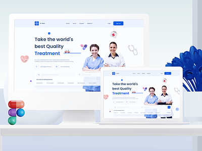 Nursing Care Website Header Design