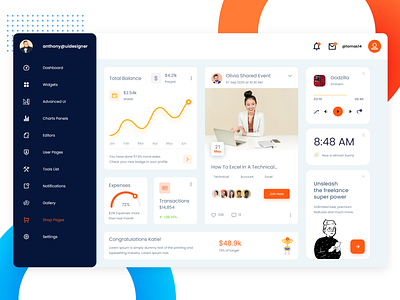 Shop Management Admin Dashboard Template