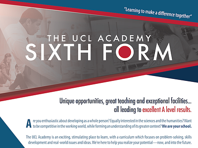 The UCL Academy - ¼ Page Advert